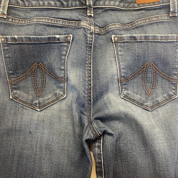 Anthropologie Level 99 Boot Cut Jeans, Denim Flair,  Size‎ 28 - Picture 3 of 6